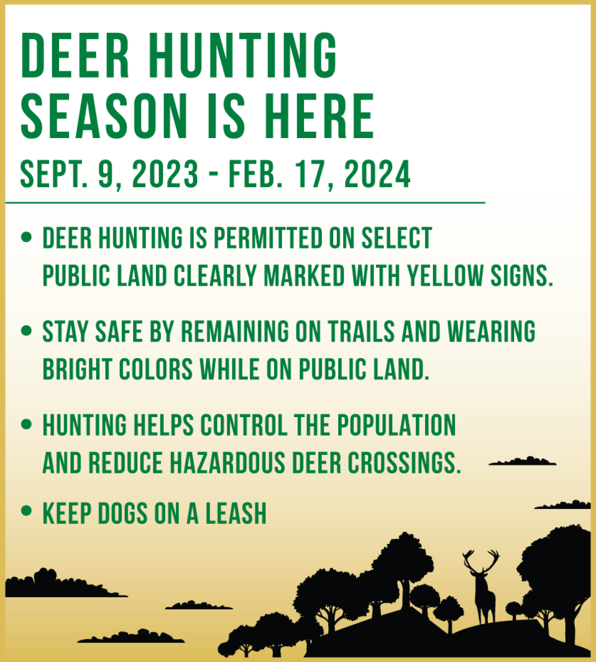 Deer Hunting Reminders Image 2023